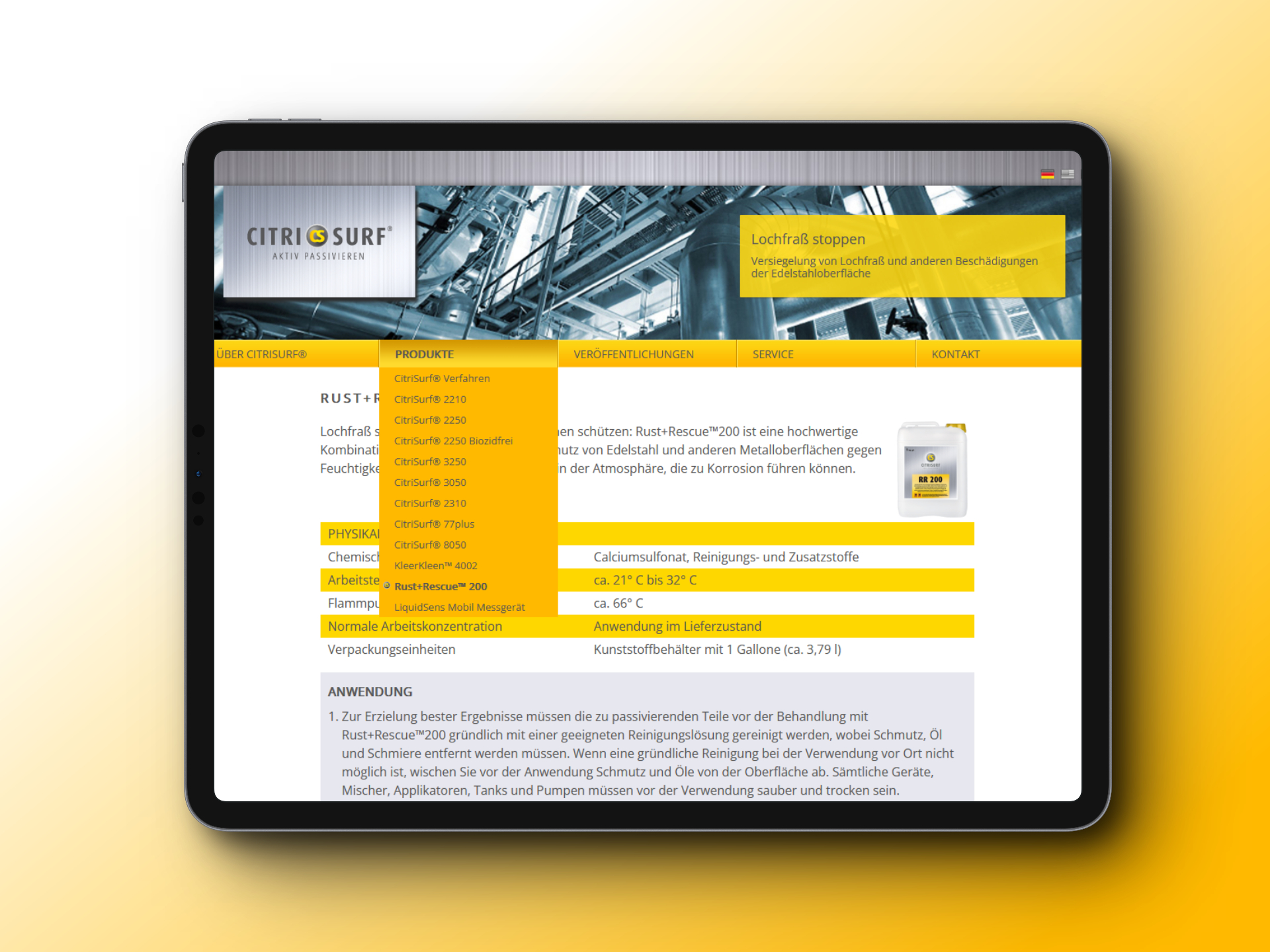 Citrisurf Mockup Tablet